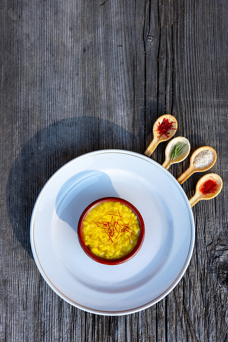 Risotto alla Milanese with saffron and parmesan