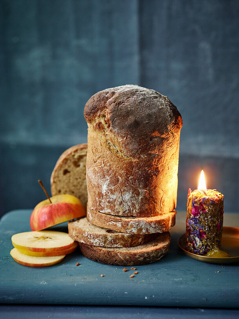 Pain au Cidre with apple puree