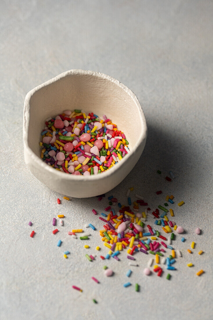 Colourful sugar sprinkles