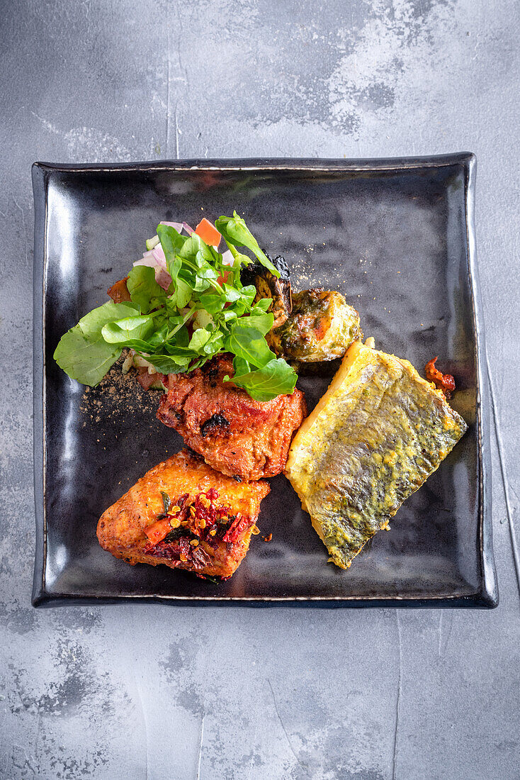 Tandoori ratan, Indian fish platter