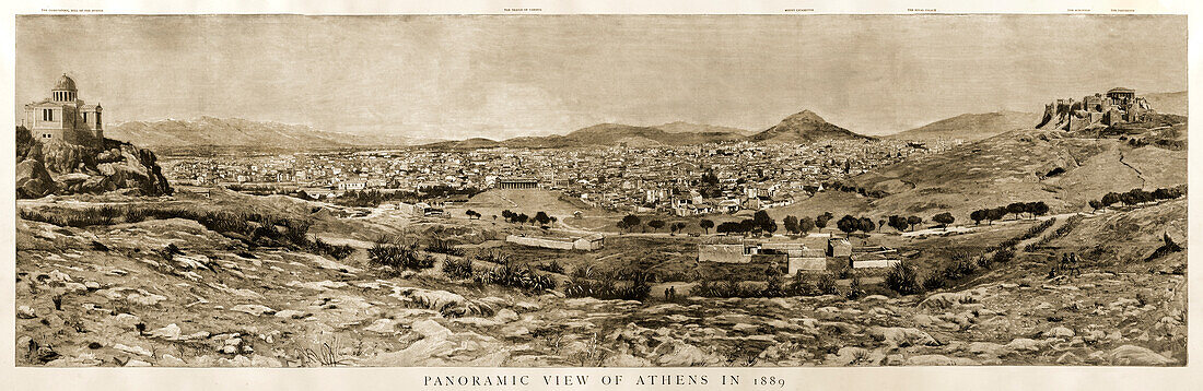 Panoramic view of Athens 1889