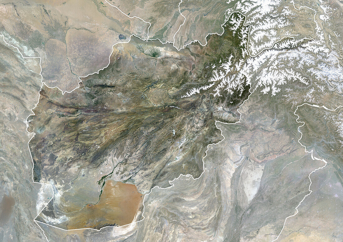 Afghanistan, satellite image