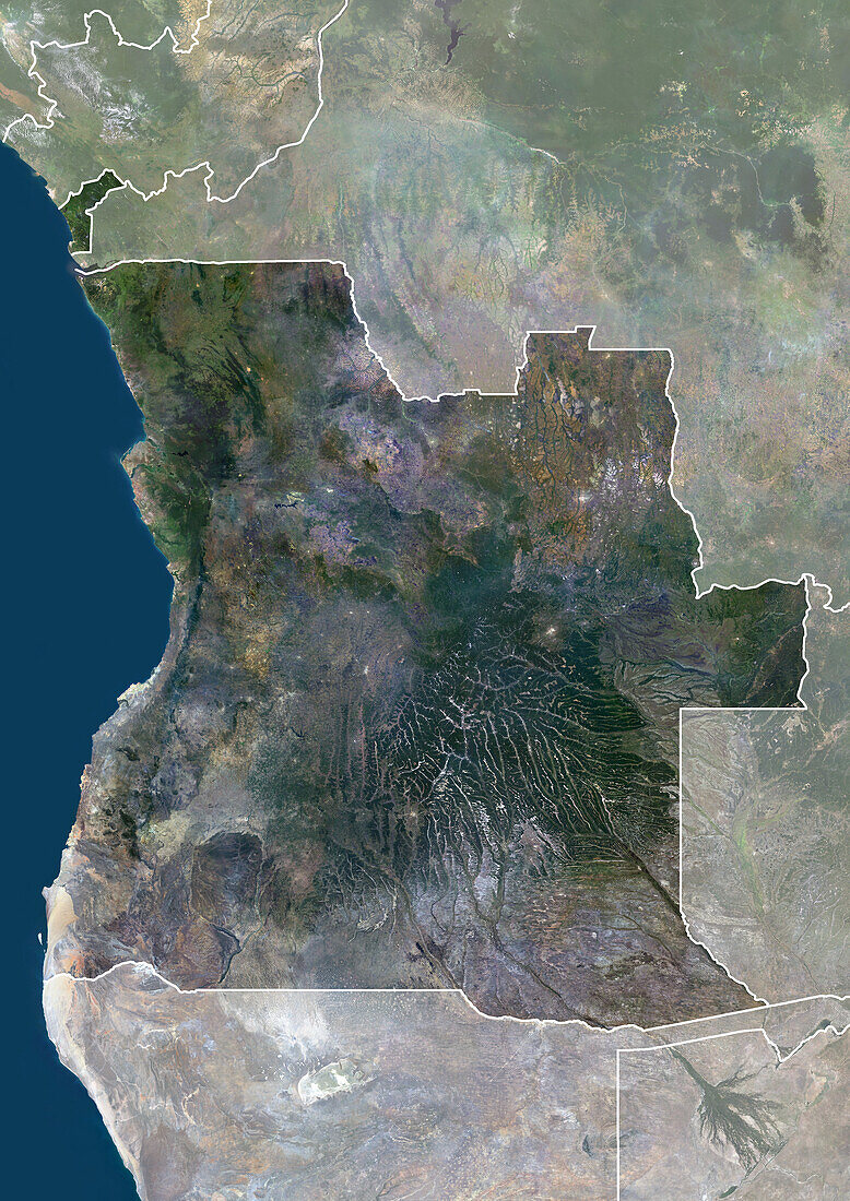 Angola, satellite image