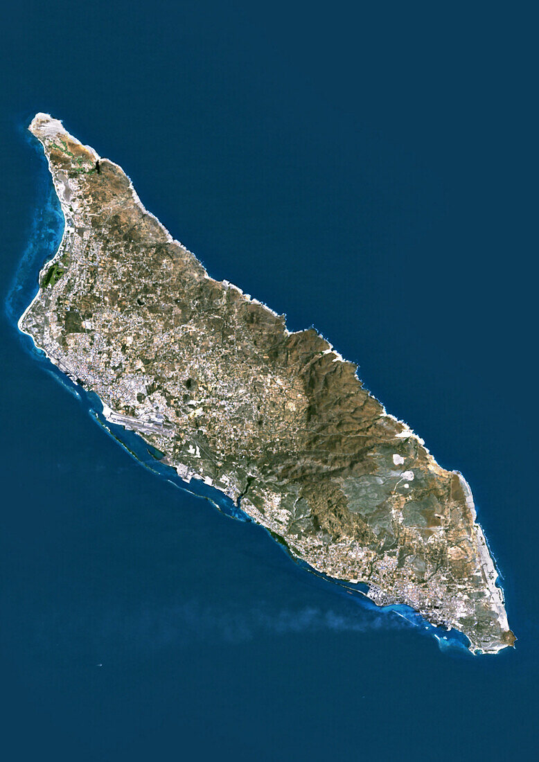 Aruba, satellite image