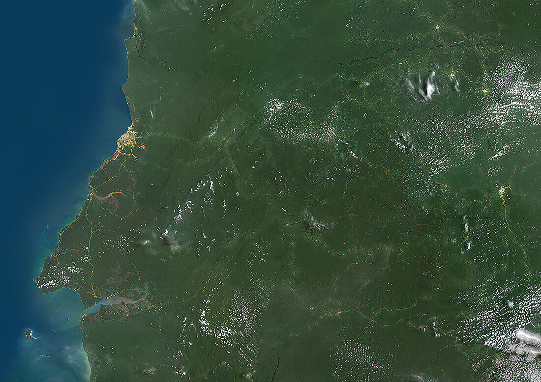 Equatorial Guinea, satellite image