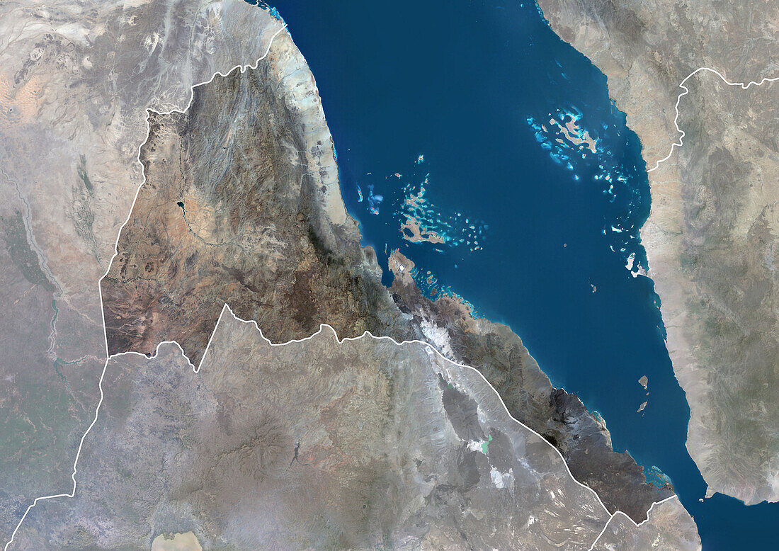 Eritrea, satellite image