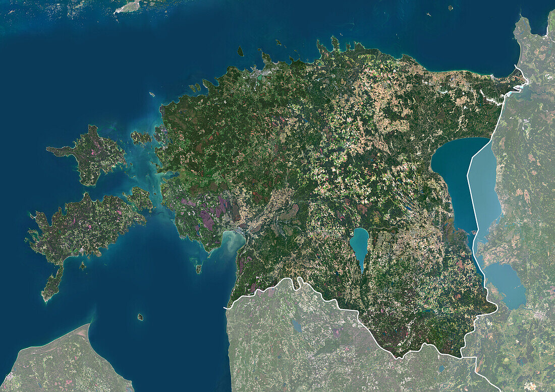 Estonia, satellite image