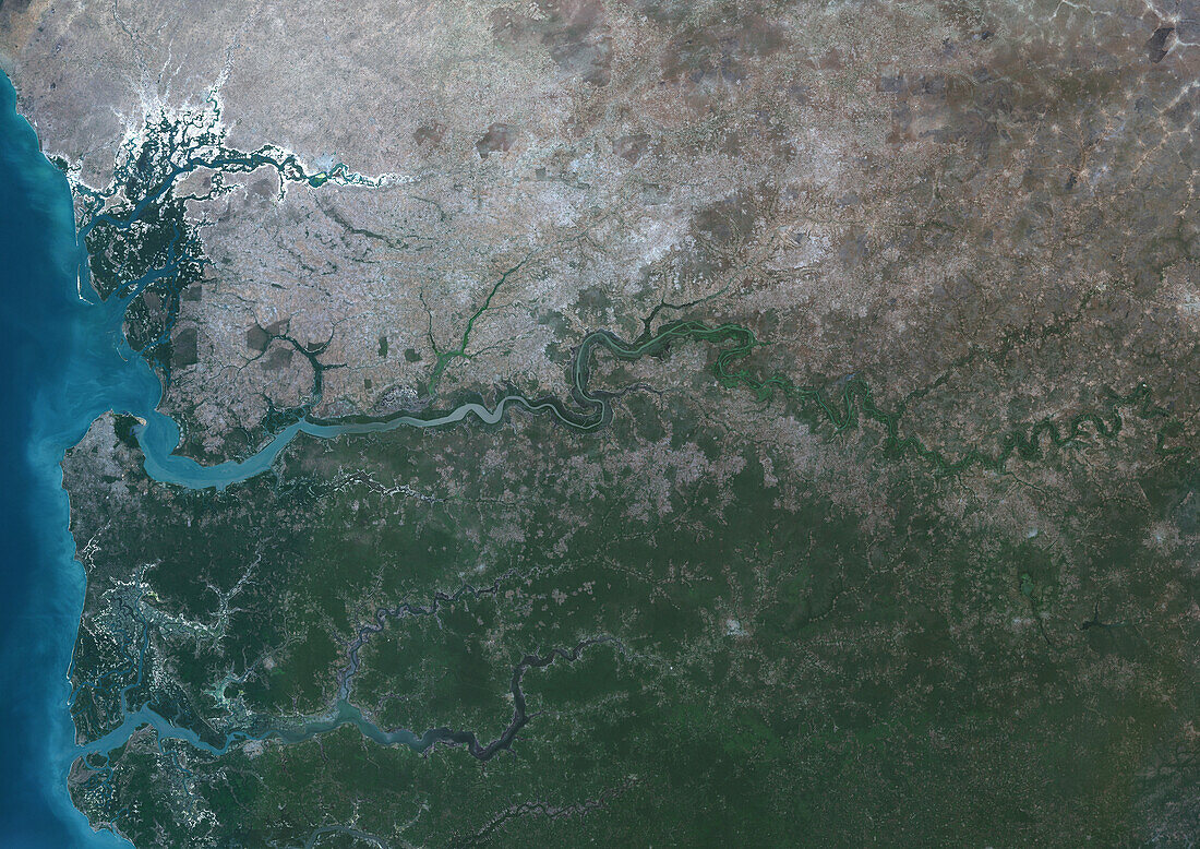 Gambia, satellite image
