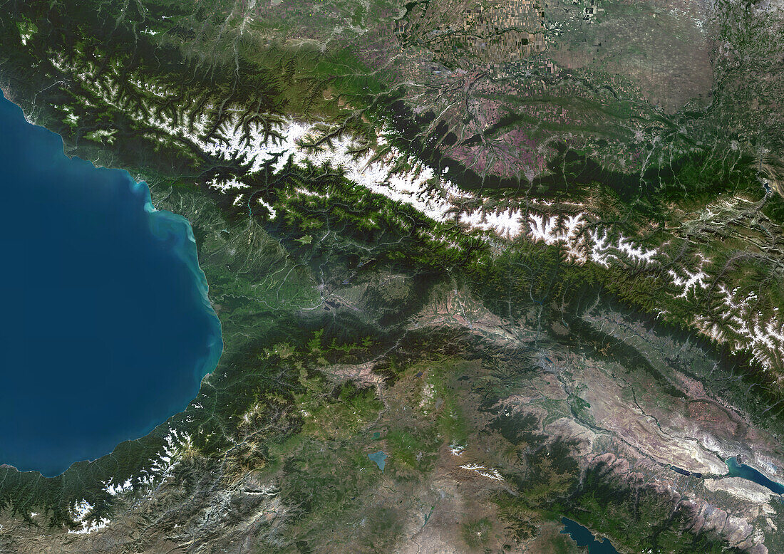 Georgia, satellite image