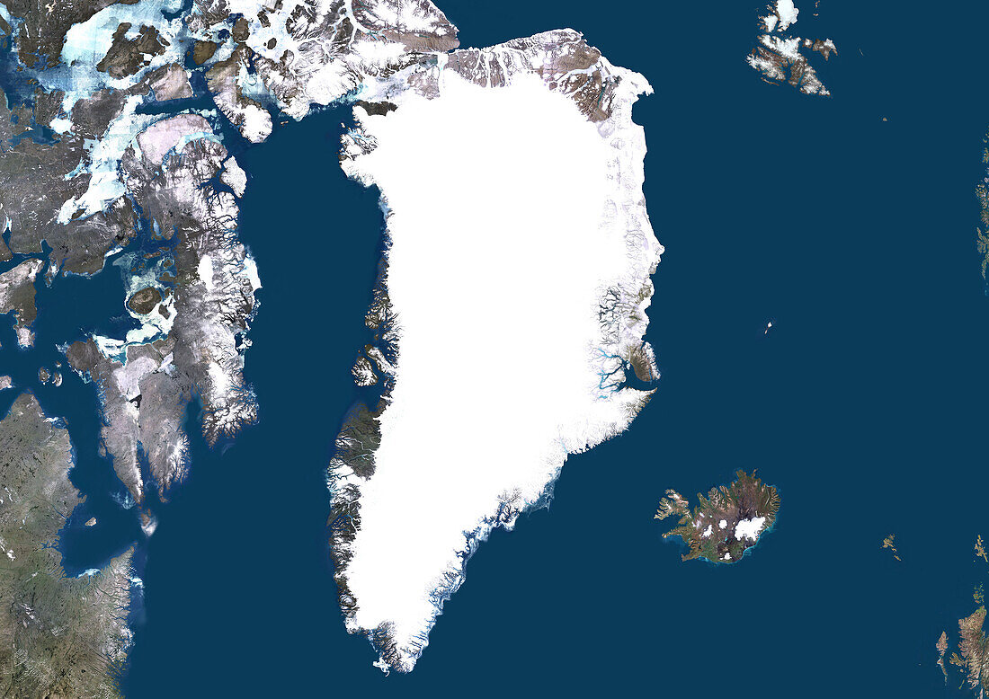Greenland, satellite image