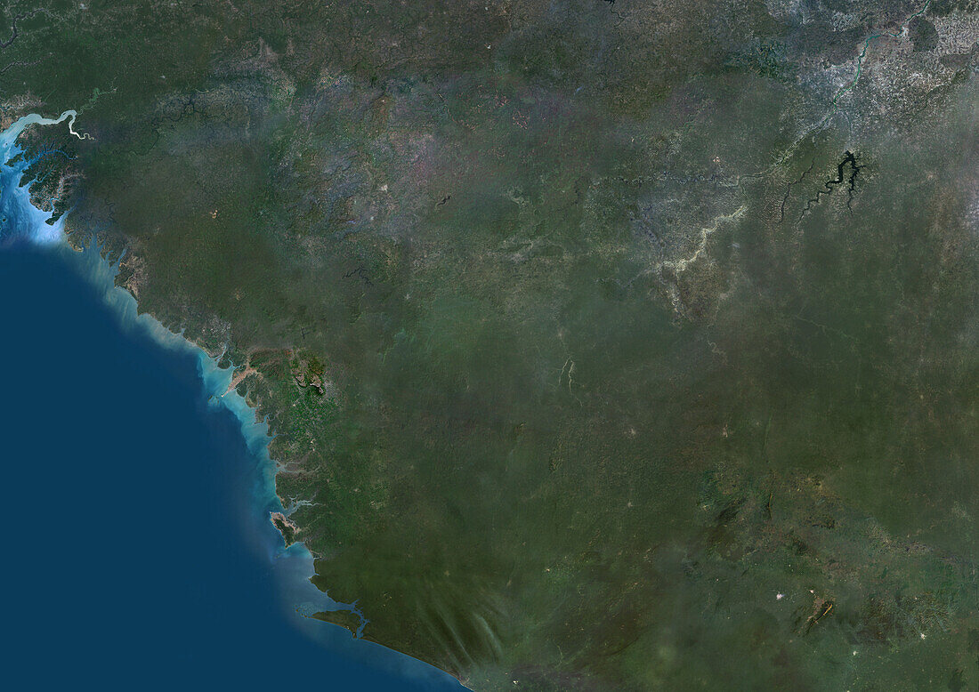 Guinea and Sierra Leone, satellite image