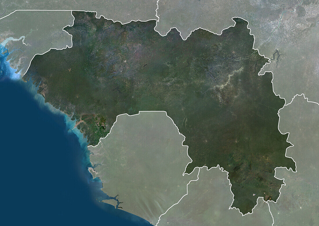 Guinea, satellite image