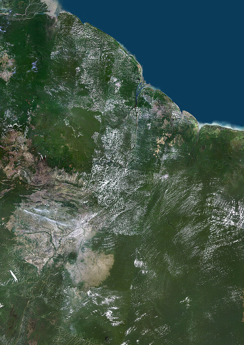 Guyana, satellite image