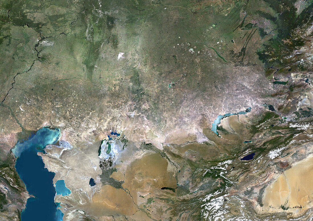 Central Asia, satellite image