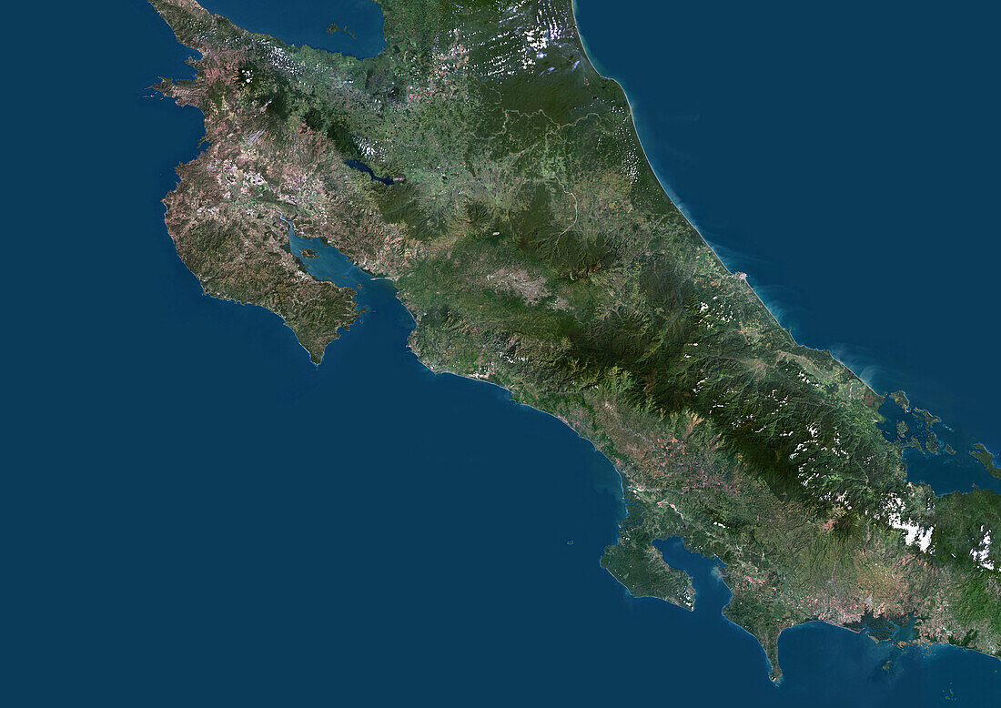Costa Rica, satellite image