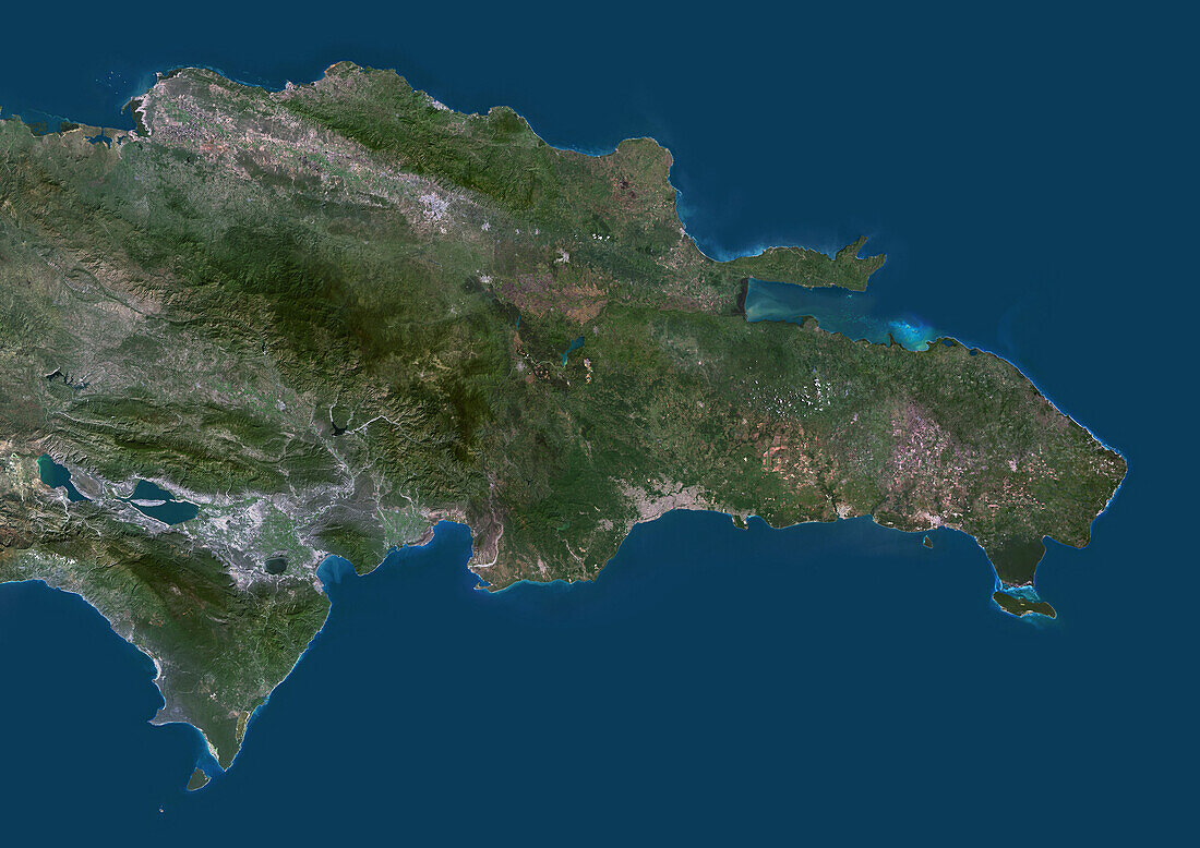 Dominican Republic, satellite image
