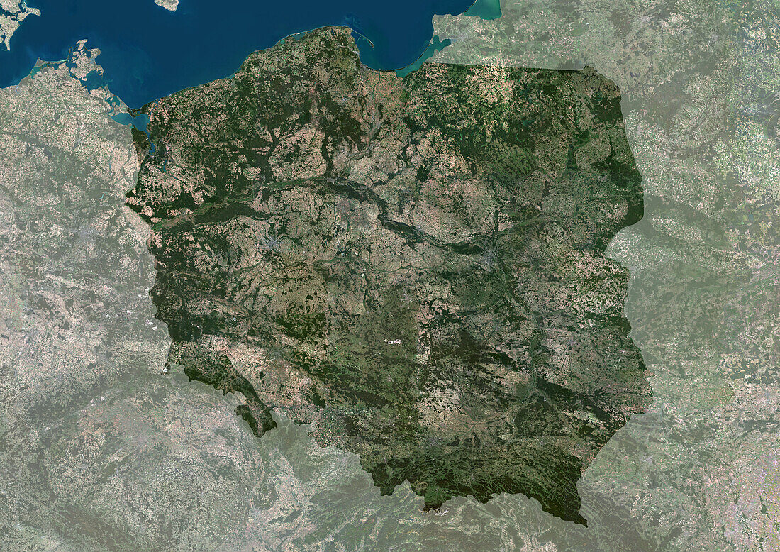 Poland, satellite image