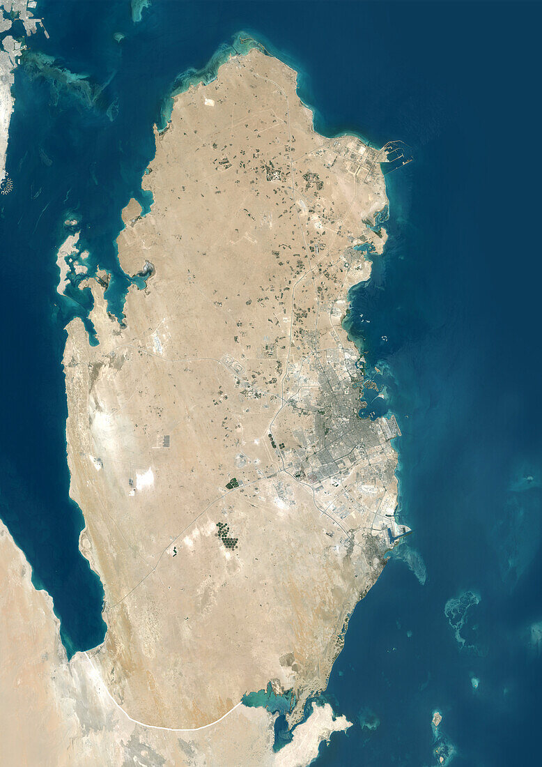 Qatar, satellite image