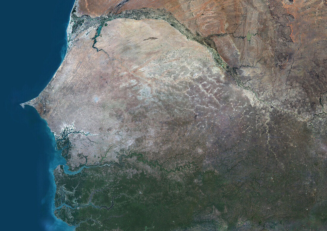 Senegal, satellite image