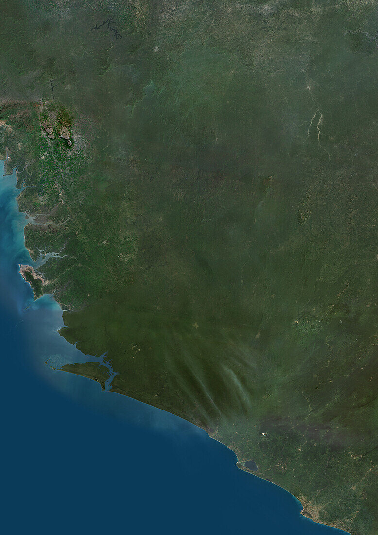 Sierra Leone, satellite image