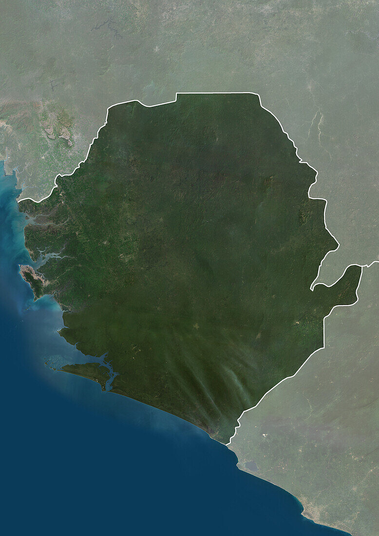 Sierra Leone, satellite image