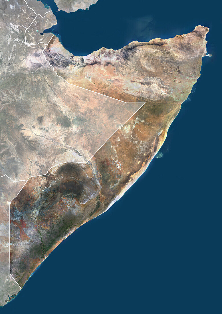 Somalia, satellite image