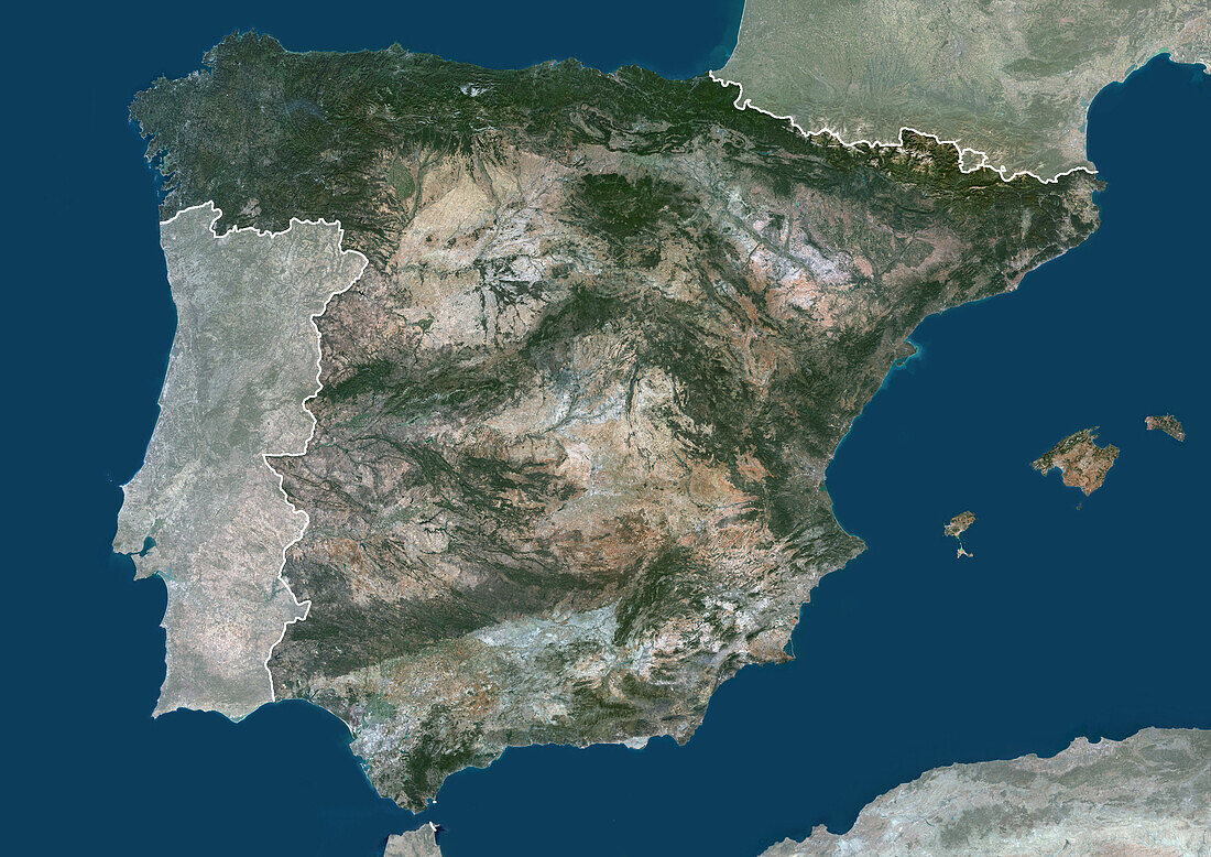 Spain, satellite image