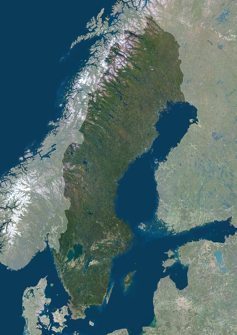 Sweden, satellite image