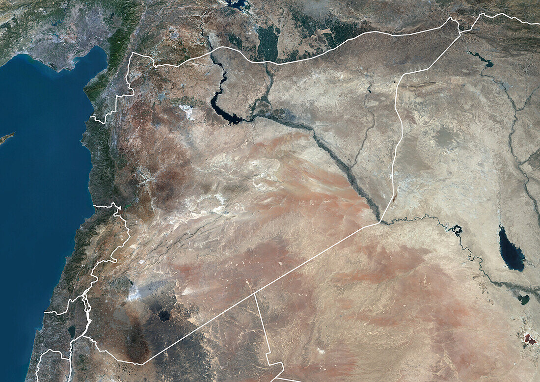 Syria, satellite image