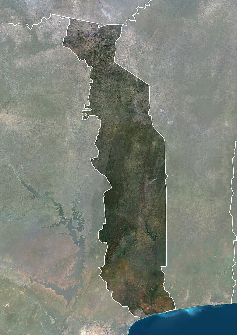 Togo, satellite image