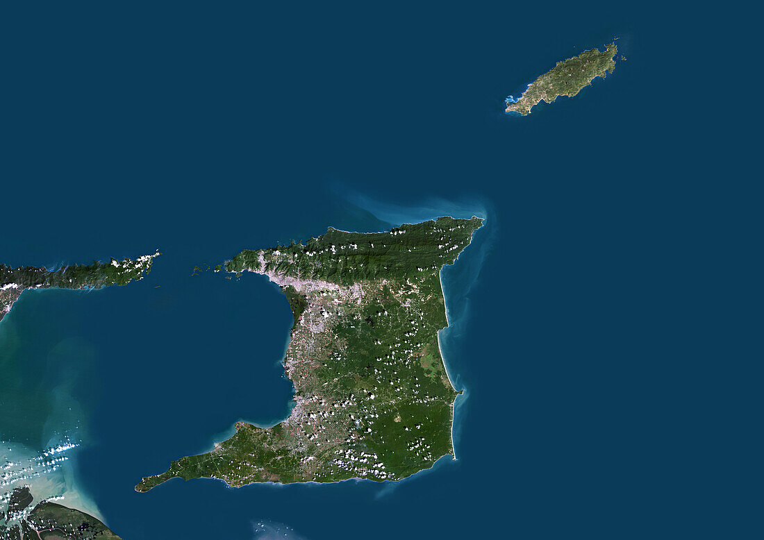 Trinidad and Tobago, satellite image