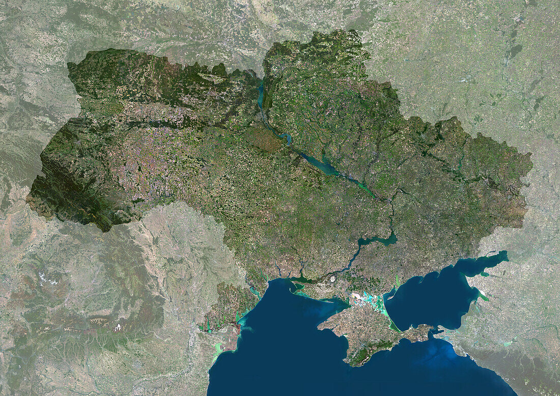 Ukraine, satellite image