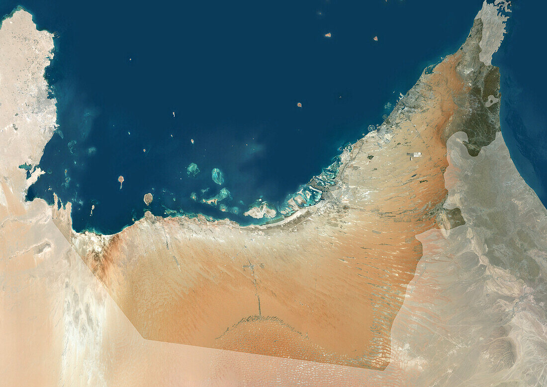 United Arab Emirates, satellite image