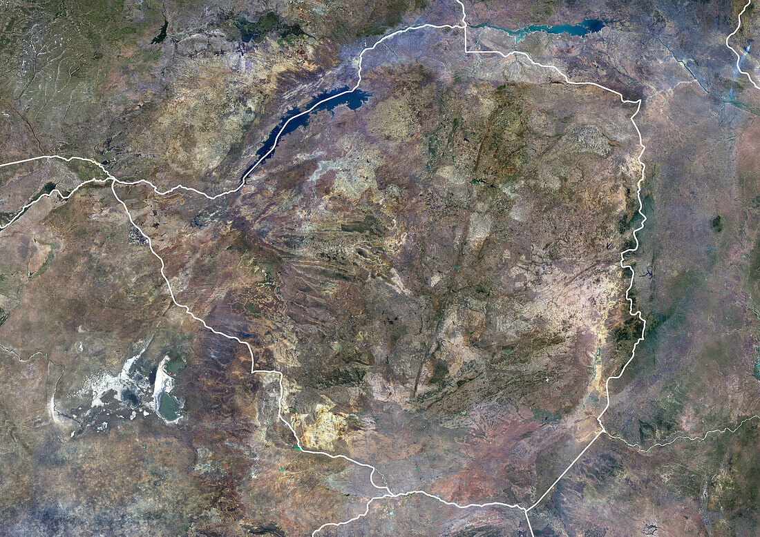 Zimbabwe, satellite image