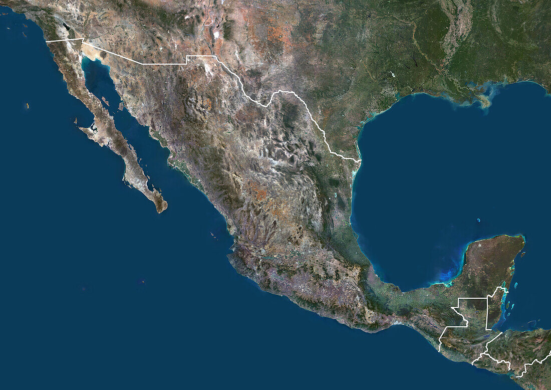 Mexico, satellite image