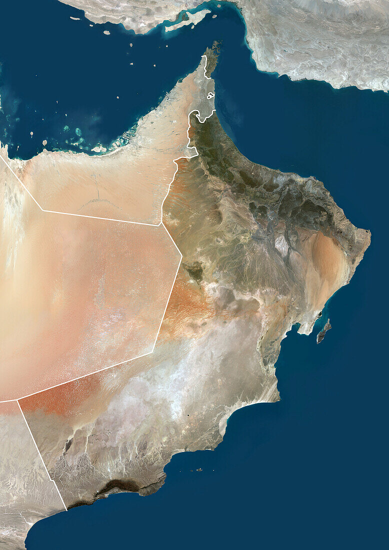 Oman, satellite image
