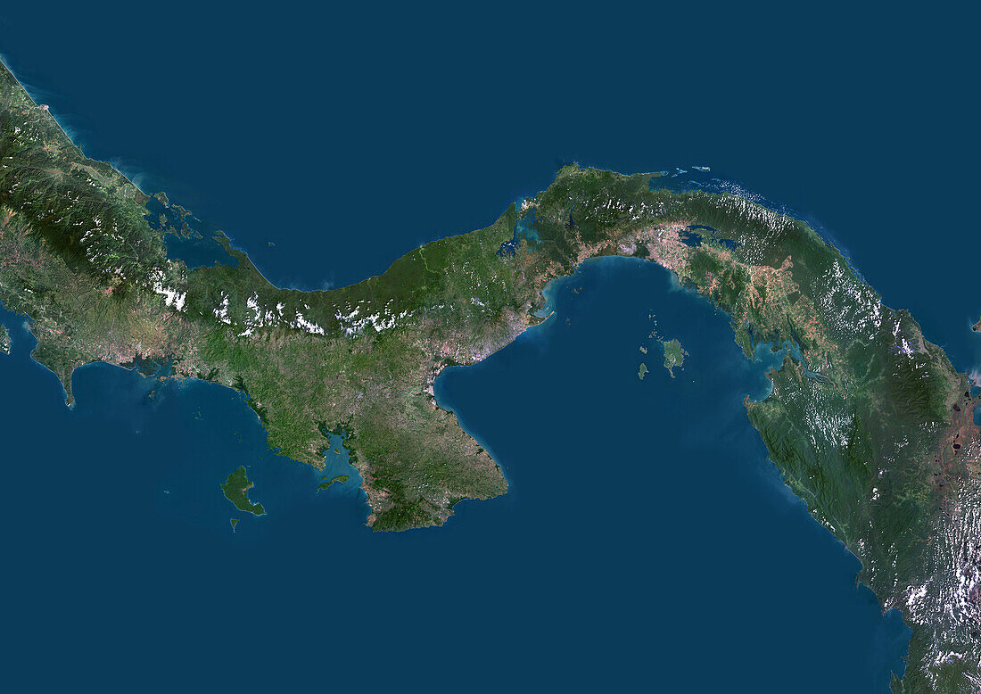 Panama, satellite image