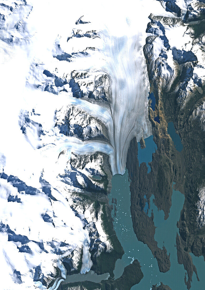 Upsala Glacier, Argentina in 2001, satellite image
