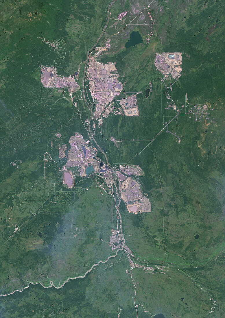 Tar Sands, Fort McKay, Alberta, Canada, satellite image