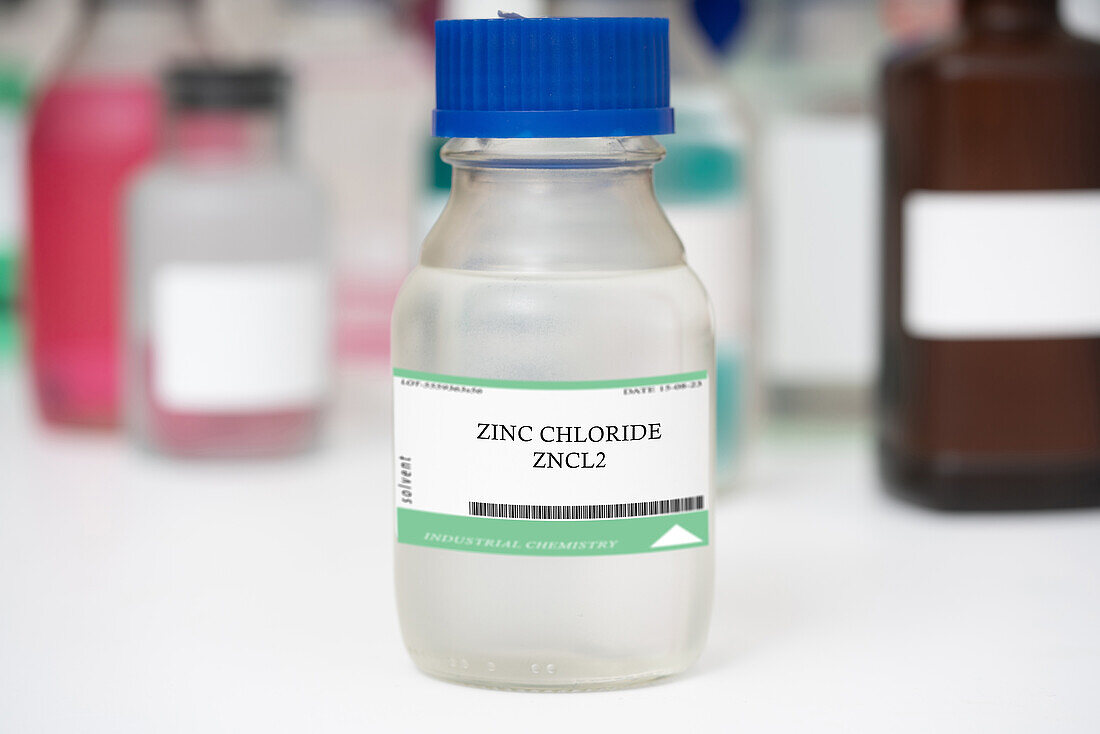 Bottle of zinc chloride