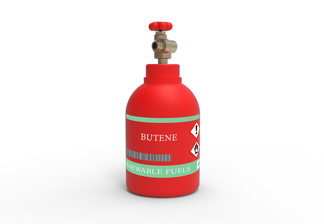 Canister of butene gas