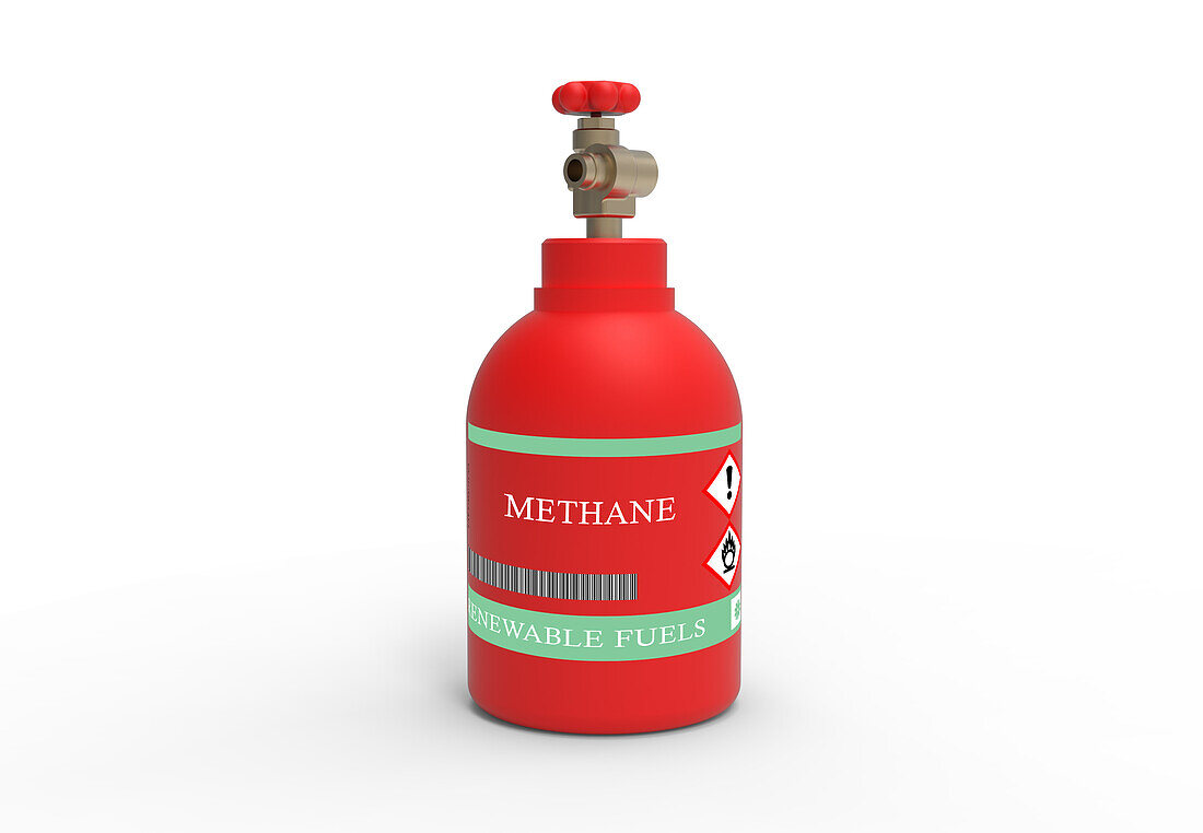 Canister of methane gas