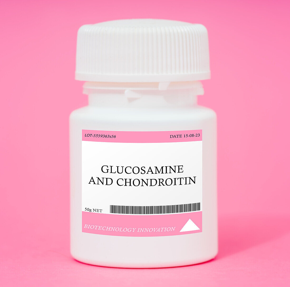 Container of glucosamine and chondroitin