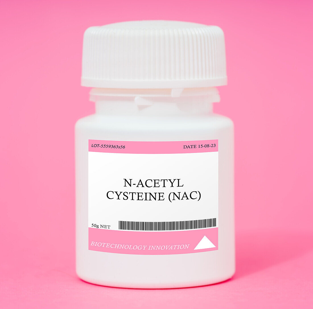 Container of N-acetyl cysteine