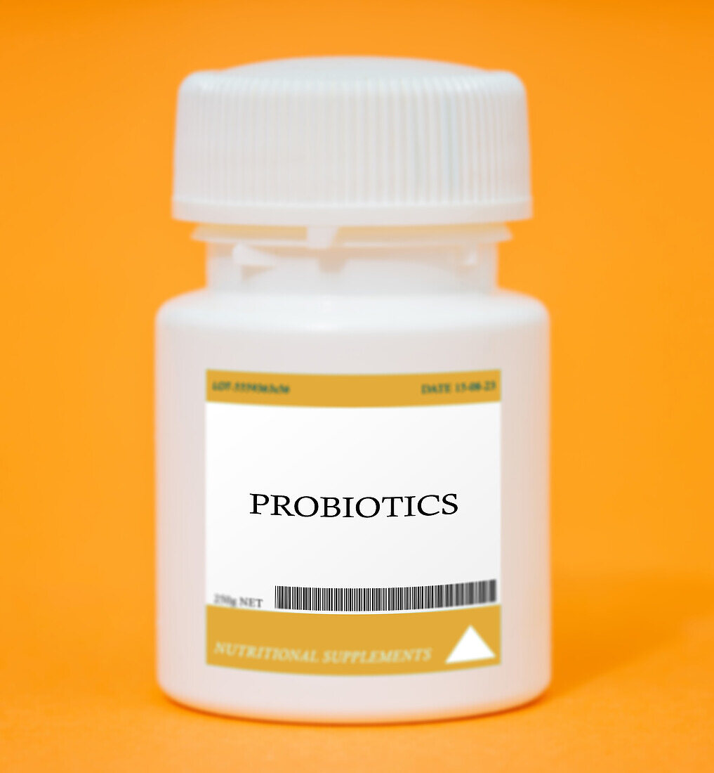 Container of probiotics