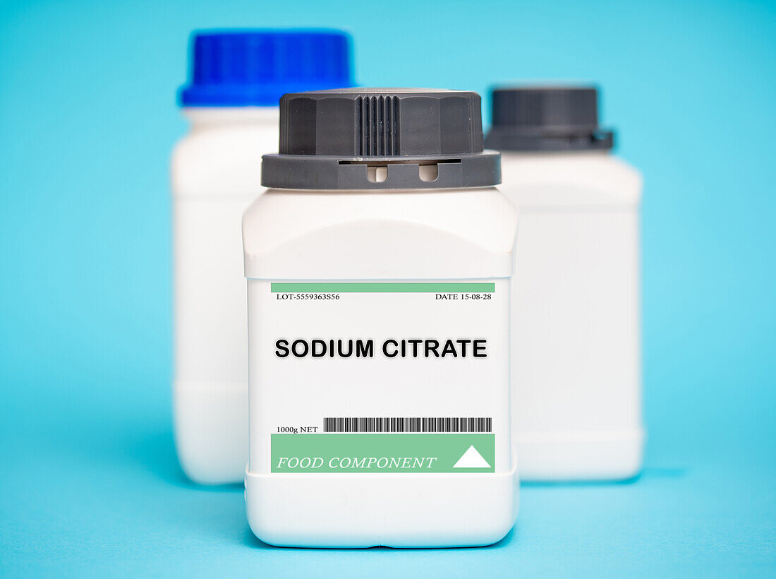 Container of sodium citrate