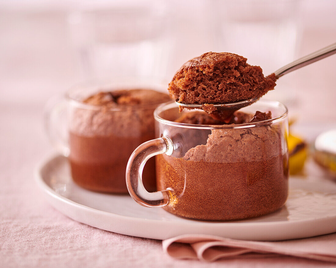 Fondant au Chocolat in Glastassen