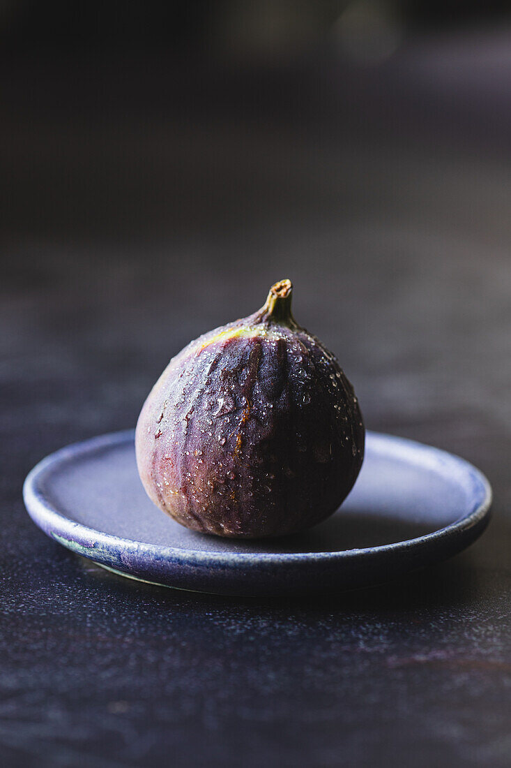 Fresh fig on a plate