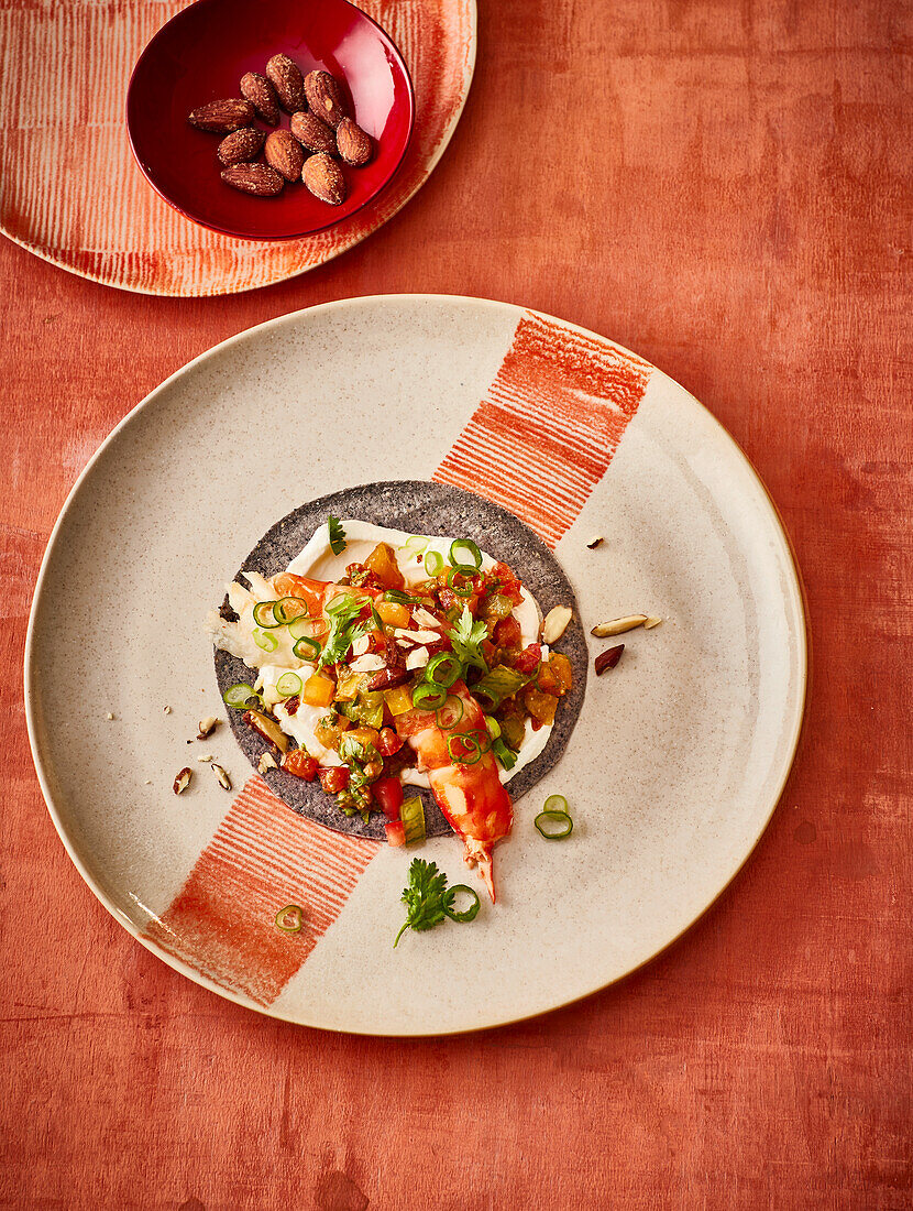 Prawn tacos with tomato salsa