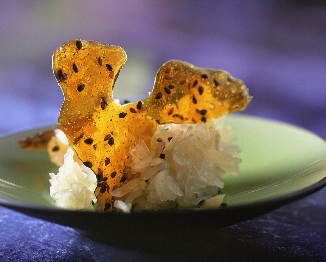 Sticky rice with caramel